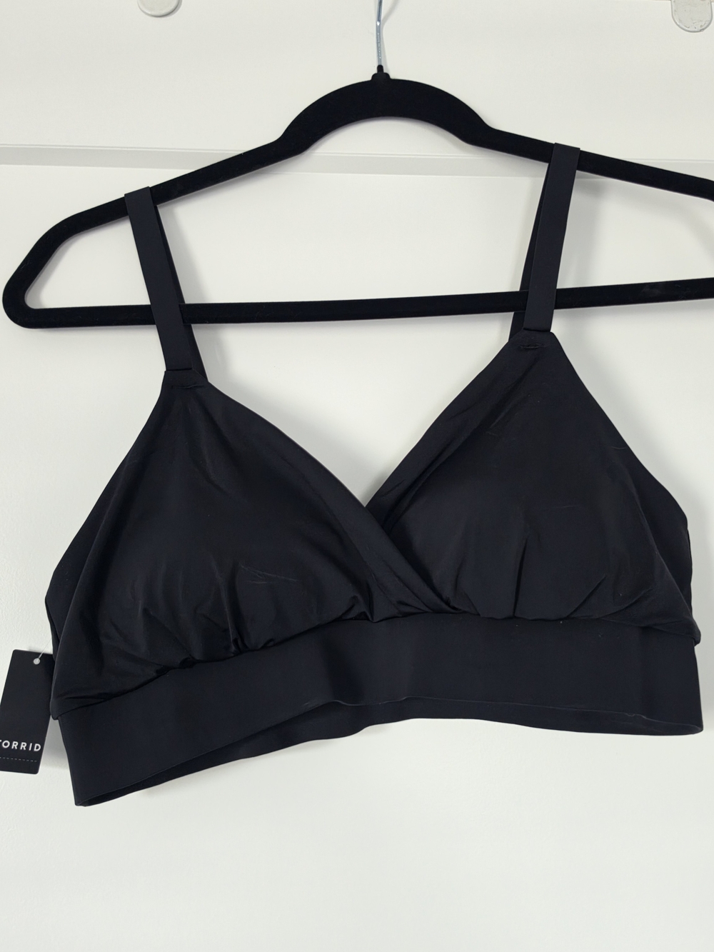 Torrid Black Wireless Cross-front Bralette - Torrid Size 00